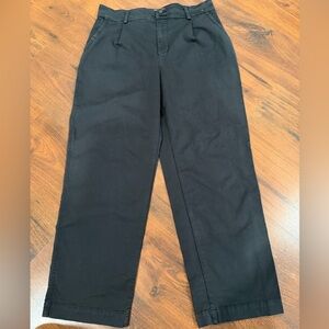 Everlane women's Straight Leg pants Crop in Black Sz 12